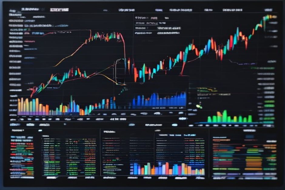 Financial analyst stock chart