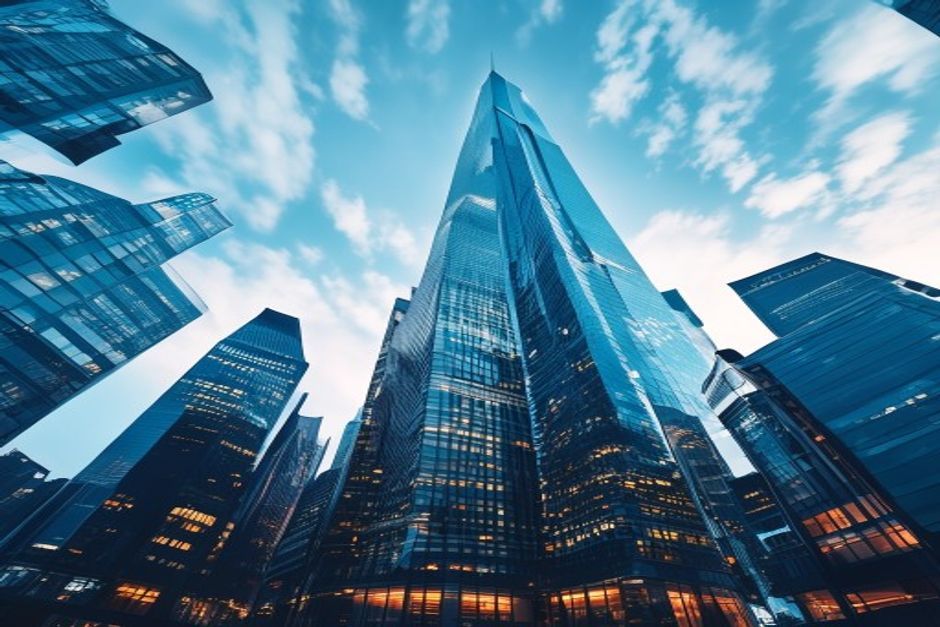 Financial skyscraper city