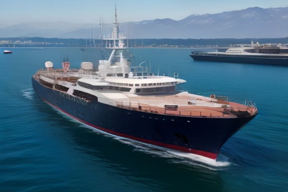 Modern shipyard large vessel